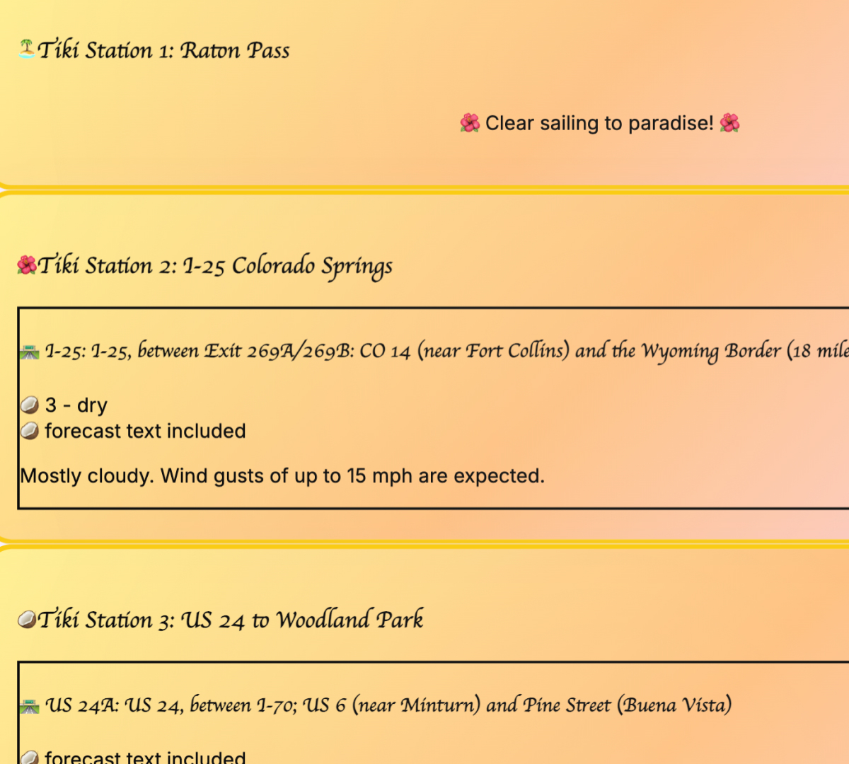 Woodland Park Tiki Route screenshot